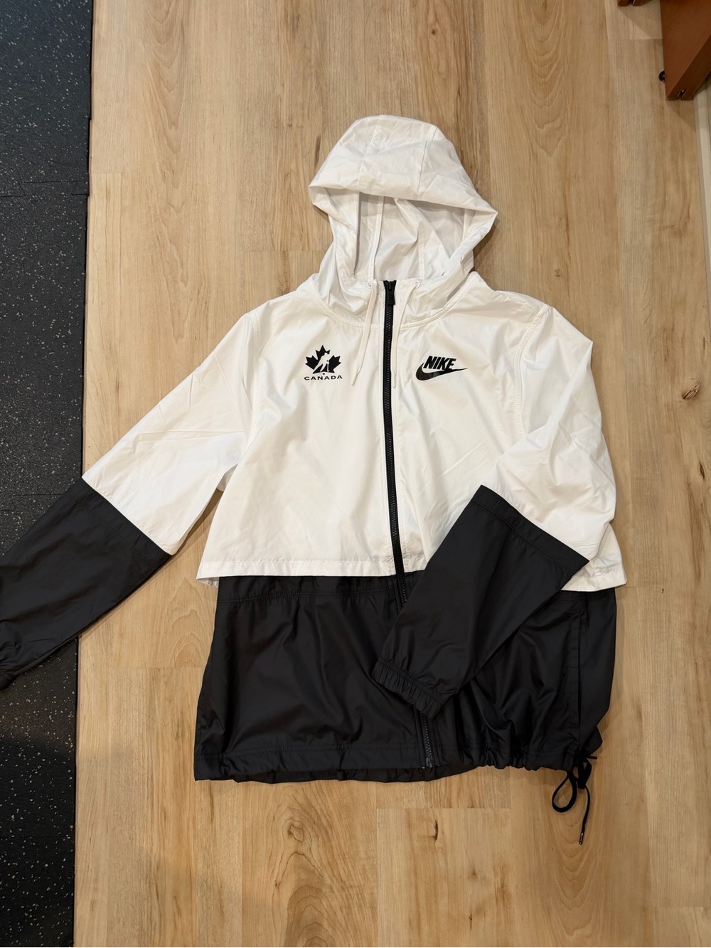 Nike X Hockey Canada Windbreaker Jacket - White & Black Size Large